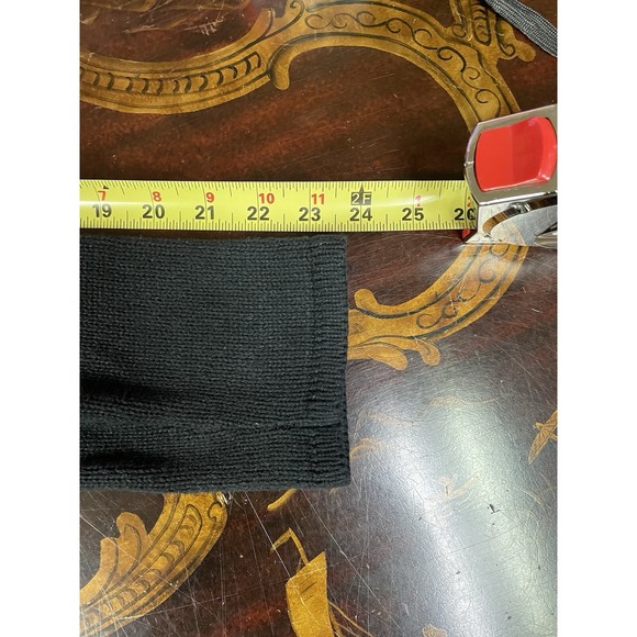 VTG Tiara International Christmas Gay Cardinal Zip Cardigan Black Red Sequin XL - Picture 10 of 12